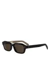 Celine 3 Dots Rectangular Sunglasses, 52mm In Black