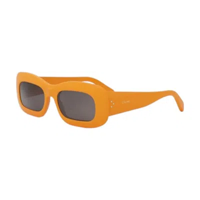 Celine 3 Dots Smoke Rectangular Ladies Sunglasses Cl40294i 42a 53