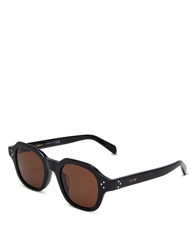 Celine 3 Dots Square Sunglasses, 48mm In Black