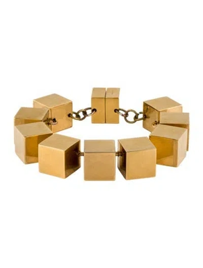 Pre-owned Celine 3d Cube Link Bracelet, 6.75", 6.75" In Multi