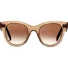 Celine 48mm Gradient Cat Eye Sunglasses In Pink/gradient Brown