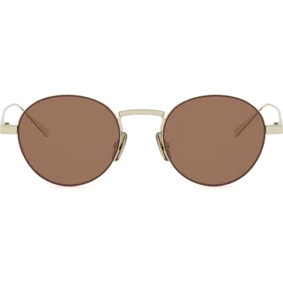 Celine 49mm Small Round Sunglasses In Brown