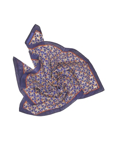Celine Céline 50 Cotton Scarf In Blue