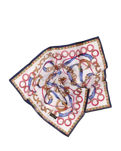 Pre-owned Celine Céline 50 Cotton Scarf In Multicolour