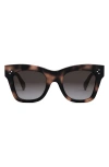 Celine 50mm Gradient Small Cat Eye Sunglasses In Havana/gradient Roviex