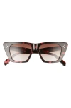 Celine 51mm Cat Eye Sunglasses In Brown