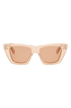 Celine Logo Acetate Cat-eye Sunglasses In Shiny Orange / Roviex