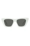 Celine 51mm Cat Eye Sunglasses In White