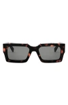 Celine 54mm Rectangular Sunglasses In Brown
