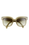 Celine Square Gradient Acetate Sunglasses In Dark Green/gradient Green