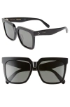 Celine Womens Black Cl4055in Rectangular Acetate Sunglasses In Black