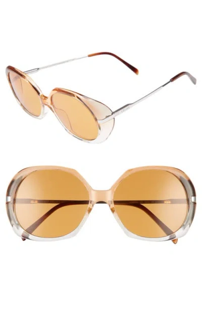 Celine 56mm Round Sunglasses In Neutral