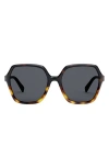 Celine 58mm Geometric Sunglasses In Black