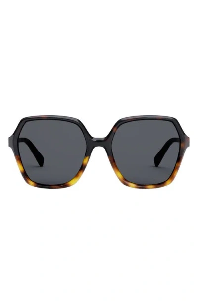 Celine 58mm Geometric Sunglasses In Black