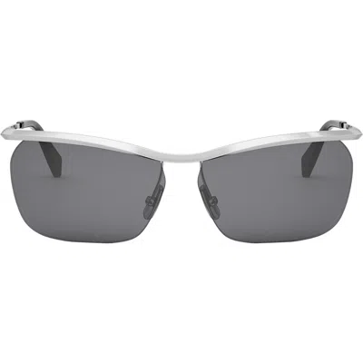Celine 62mm Oversize Geometric Sunglasses In Gray