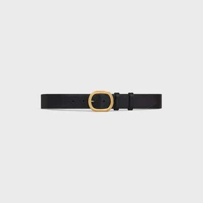 Pre-owned Celine 640$ Black Leather Large Lulu Belt - Vintage Calfskin