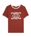 Celine Women Cotton T-shirt In Brown