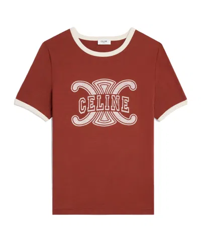 Celine 70's T-shirt In Cotton Jersey In Brown