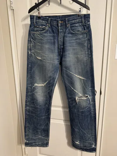 Pre-owned Celine 90's Moonlight Selvedge Jeans In Blue