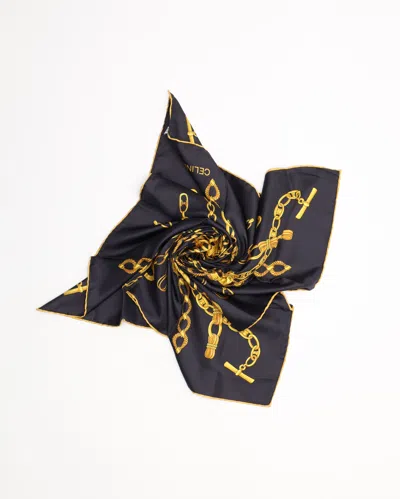 Celine Céline 90 Silk Scarf In Black