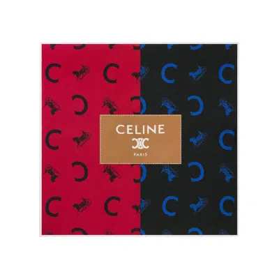 Pre-owned Celine 90x90cm Square 'red/navy/camel' | Women's Size Onesize