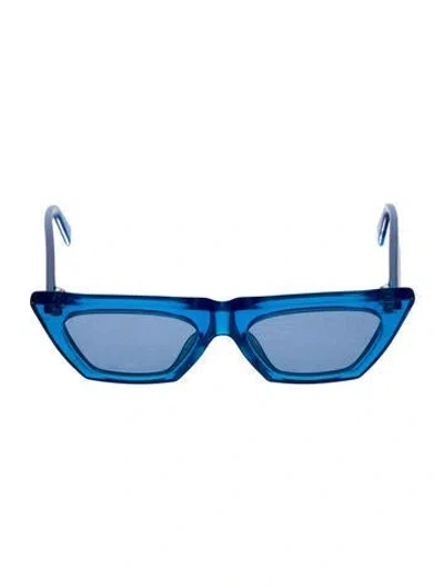 Pre-owned Celine 939602 Cat-eye Sunglasses In Blue