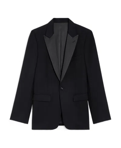 Celine A Buckle Suit Coat In Black