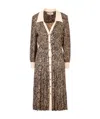 Celine A Snake-striped Low-cut Dress In Green