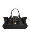 Celine Abbey Logo Handbag In Black