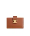 Celine Accordeon Card Bag In Brown