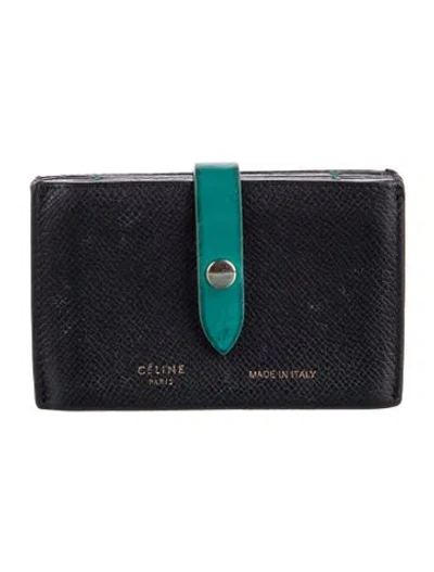 Pre-owned Celine Accordion Card Holder Leather French Purse In Multi