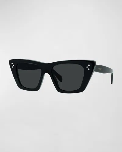 Celine Acetate Butterfly Sunglasses In Black