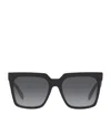 Celine Womens Black Cl4055in Rectangular Acetate Sunglasses In Black