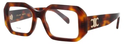 Celine Acetate Square Eyeglasses 53-18-140 In 053 - Blonde Havana / Demo