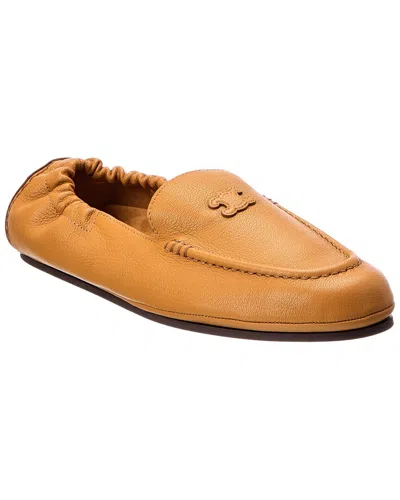 Celine Adam Leather Loafer In Brown