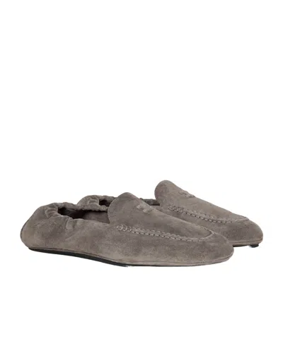 Celine Adam Loafer In Suede Calfskin In Brown