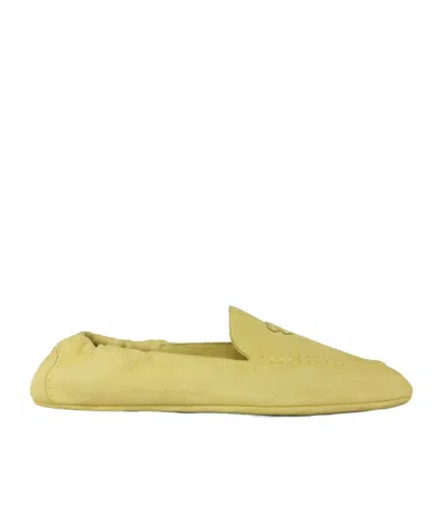 Celine Adam Loafer In Suede Calfskin In Green