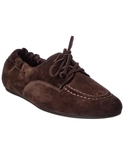Celine Adam Suede Loafer In Brown