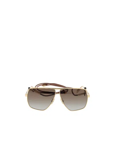 Celine Adjustable Knot Detail Sunglasses In Brown