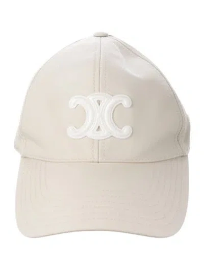 Pre-owned Celine Adjustable Logo Embroidered Baseball Hat In Neutrals