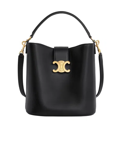 Celine Adjustable Shoulder Strap Shoulder Bag In Black