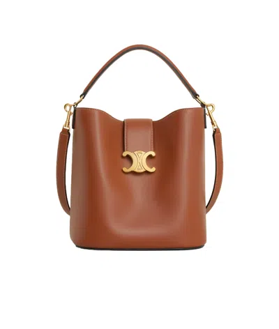 Celine Adjustable Shoulder Strap Shoulder Bag In Brown