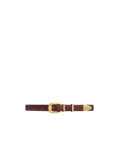 Celine Adjustable Waist Belt In Brown