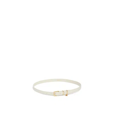 Celine Adjustable Waist Belt In White