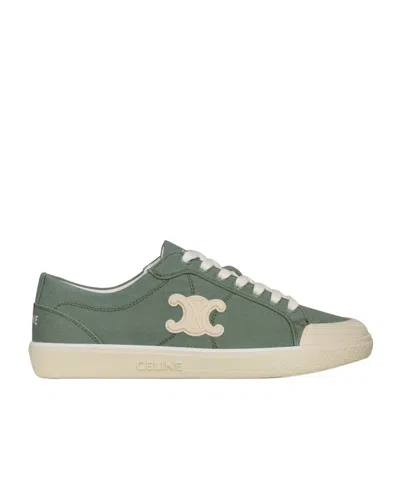 Celine Alan Sneaker In Canvas In Green