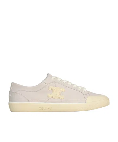 Celine Alan Sneakers With Triomphe In Canvas In Neutral