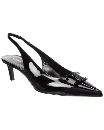 Celine Alma Triomphe Patent Slingback Pump
