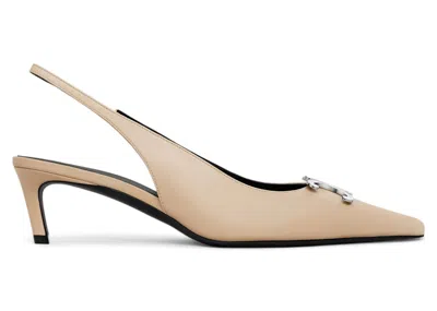 Pre-owned Celine Alma Triomphe Slingback (women's) Sneakers In Beige