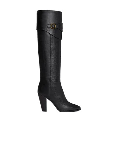 Celine Almond-shaped Boots In Black