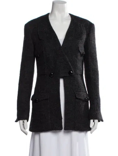 Pre-owned Celine Alpaca Blazer In Gray